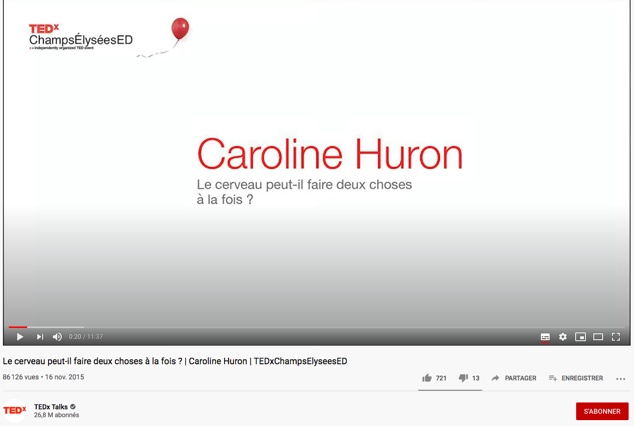 Nous vous conseillons de regarder le Ted Talk de Caroline Huron sur les mécanismes cérébraux et les troubles en dys. 